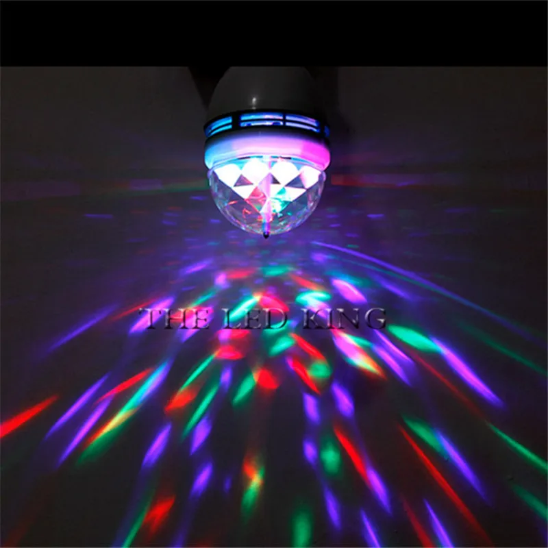 1X 10X Автоматически вращающаяся RGB лампа светодиодный сценический светильник E27 3