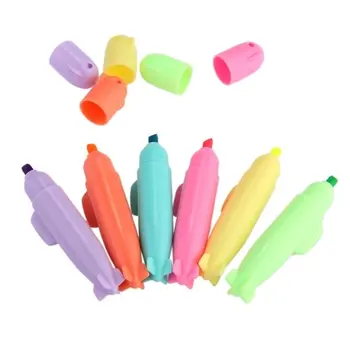 

Affordable 6 PCS Highlighter Fluorescent Marker Graffiti Pen School Office
