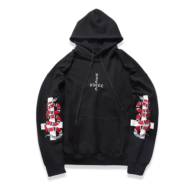 HEYGUYS2018 New Spring Hoodie Mens Hip pop Sweatshirts Harajuku hip hop Cross double snake embroidey Long Sleeve Hoody Clothing HTB1bEY9XizxK1RkSnaVq6xn9VXaF - HEYGUYS2018 New Spring Hoodie Mens Hip pop Sweatshirts Harajuku hip hop Cross double snake embroidey Long Sleeve Hoody Clothing