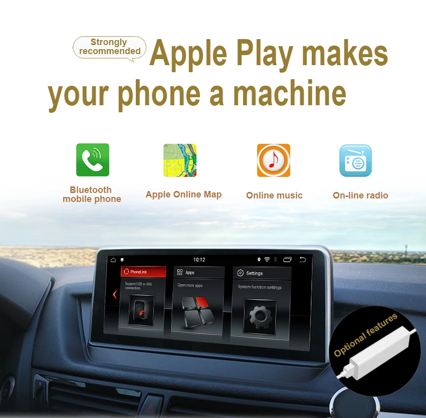 17 Koason Android7.1 2+32G Car Stereo Audio touchscreen Multimedia Player GPS Navigation system for BMW X1 E84 2009-2015 CIC