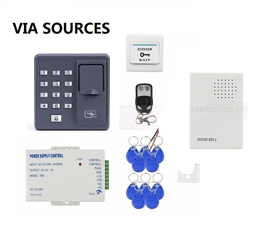 

Direct Factory Biometric Keypad System Kit Electric Bolt Lock Fingerprint RFID 125KHz Password Door Access Control