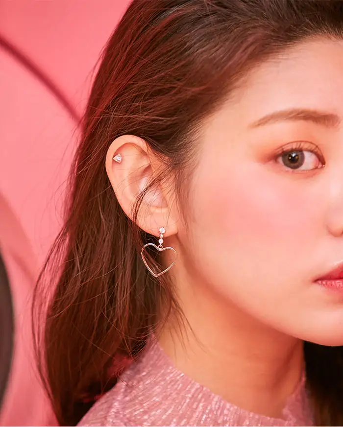 Прекрасный персик сердце сжалось Джокер девичья ветер в форме сердца серьги женские аксессуары и украшения