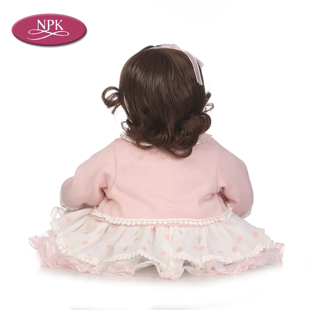 NPK 45CM Reborn Baby Dolls Handmade Realistic Soft Silicone Baby Dolls Bebe Reborn Menina Bonecas Brinquedos Child Birthday Gift (5)