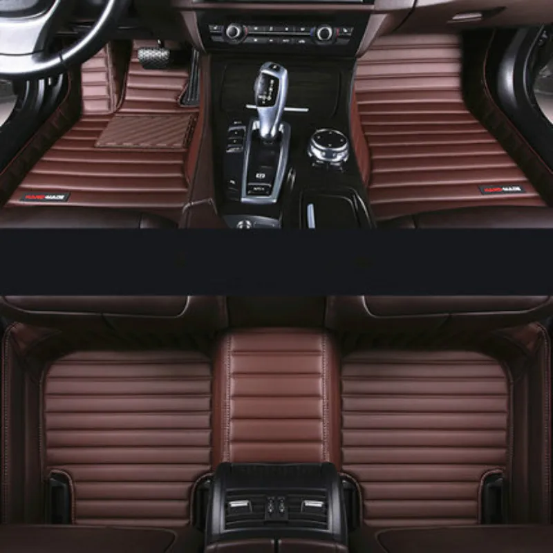 

Full Cover Waterproof Leather Coil Carpets Special Car Floor Mats For Right Left Steering Audi A3 A4L A6 A6L Q3 Q5 Q7...