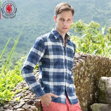 Новое поступление Для мужчин рубашка модная одежда Джинсовые рубашки Повседневное стильные джинсовые топы мягкий Материал с длинным рукавом мужская клетчатая рубашка плюс Размеры