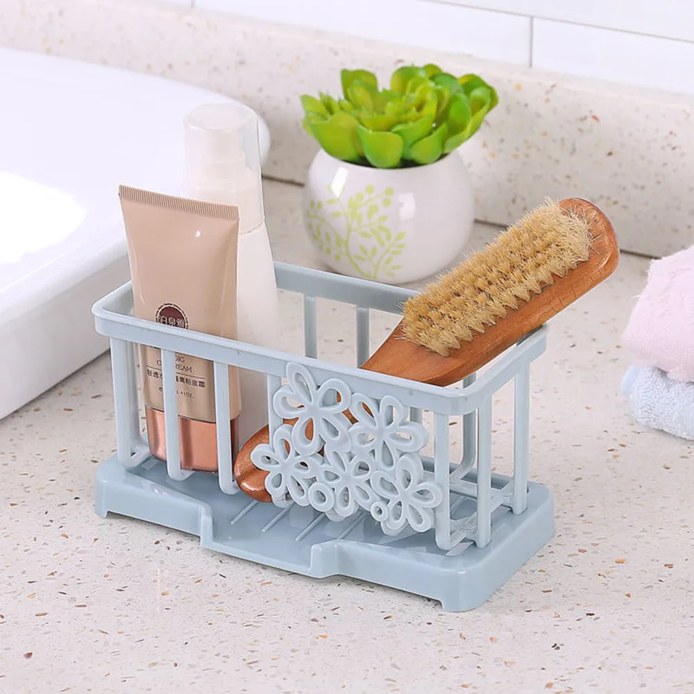 

new brand and High Quality Plastic itchen Sink Caddy Sponge Holder Storage Organizer Soap Drainer Rack Strainer G528