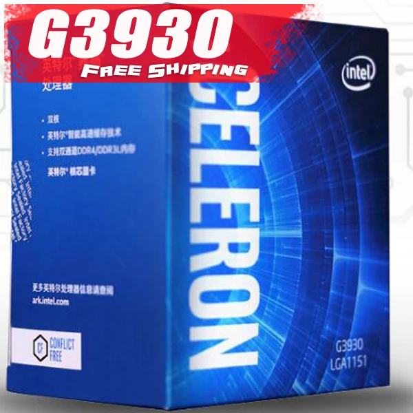 

Intel Celeron G3930 Boxed processor LGA1151 14 nanometers Dual-Core 100% working properly Desktop Processor Free shipping