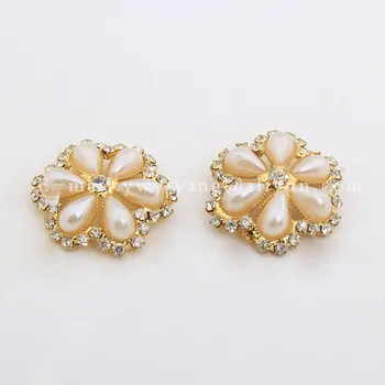 

DIY Sew on Crystal Pearl Rhinestone Pearl Button Bridal Dress Applique Handmade Headband Bags Shoes Decoration