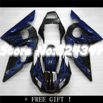 

B Injection Blue flames YZFR6 YZF600 98 99 00 01 02 Blue black YZF R6 YZF-R6 1998 1999 2000 2001 2002 Fairings