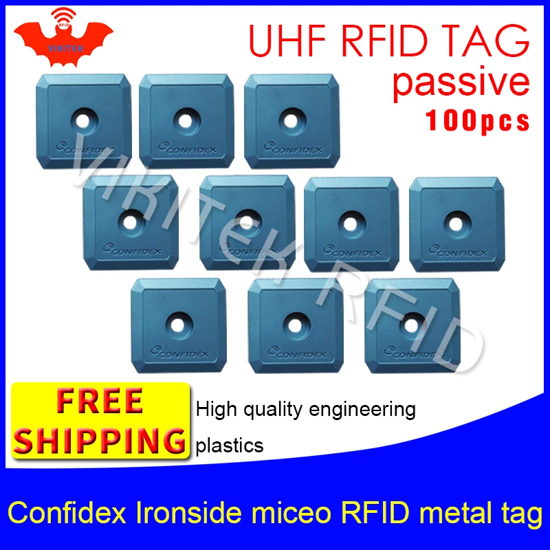 UHF RFID Метка confidex ironside micro 915m 868m Impinj Monza4QT EPC 100 шт. Бесплатная доставка Прочный ABS