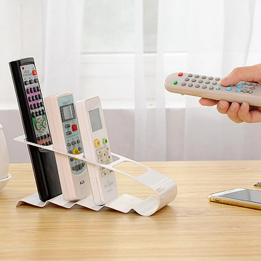 

Modern Simple Remote Controller Storage Rack TV Air- Conditioner Remote Control Mobile Phone Holder Home Supplies