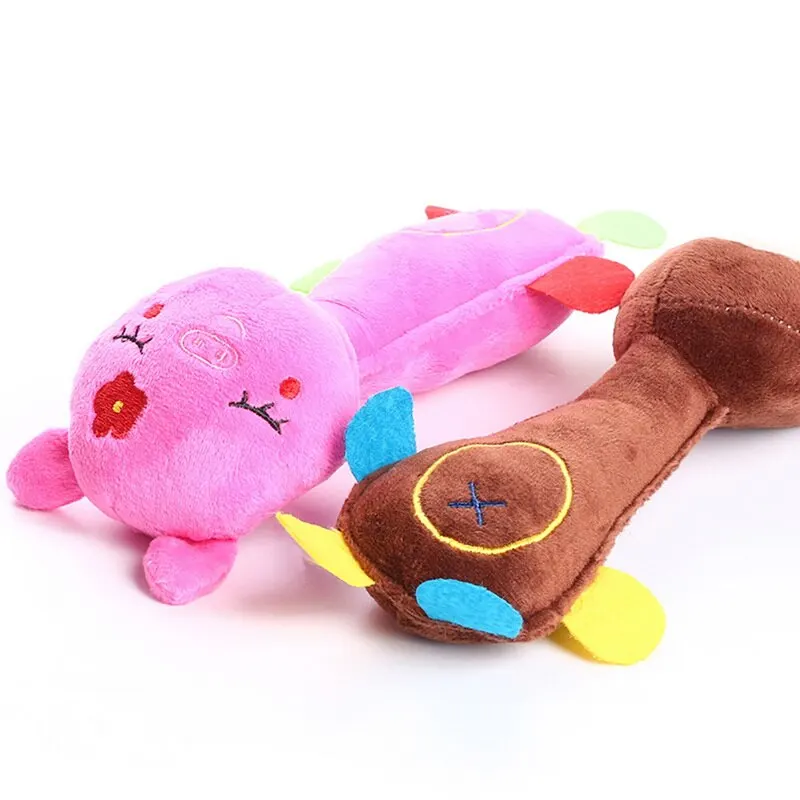 1PC Cute Pet Dog Cat Plush Soft Fleece Dog Toys Decompression Tool Pet Squeeze Sound Cats Dog Toys Animal Dog Toy Pets 7