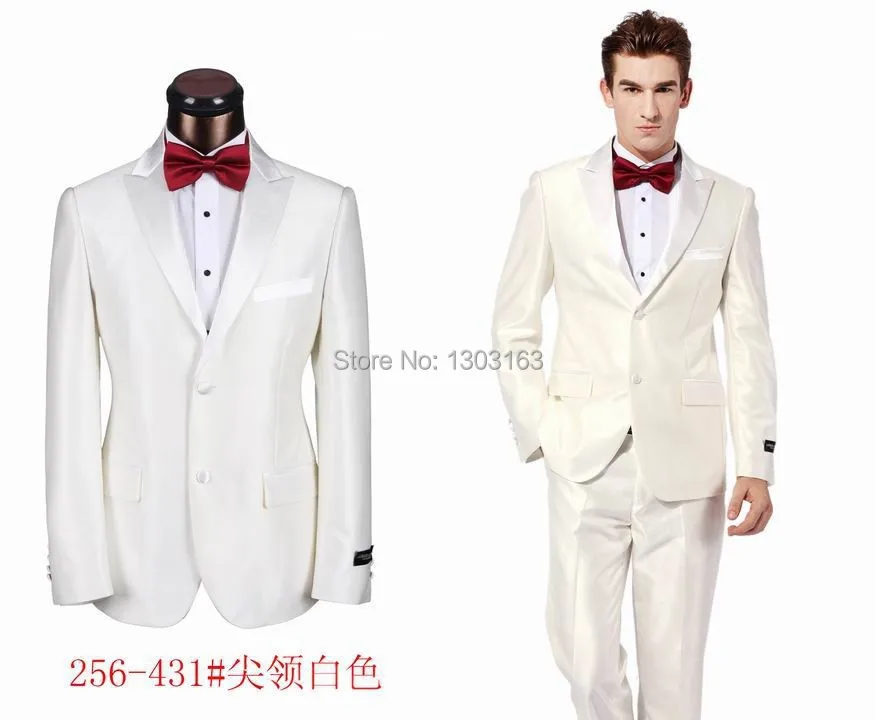 2016 New Fashion Two Button Black / white Slim Fit