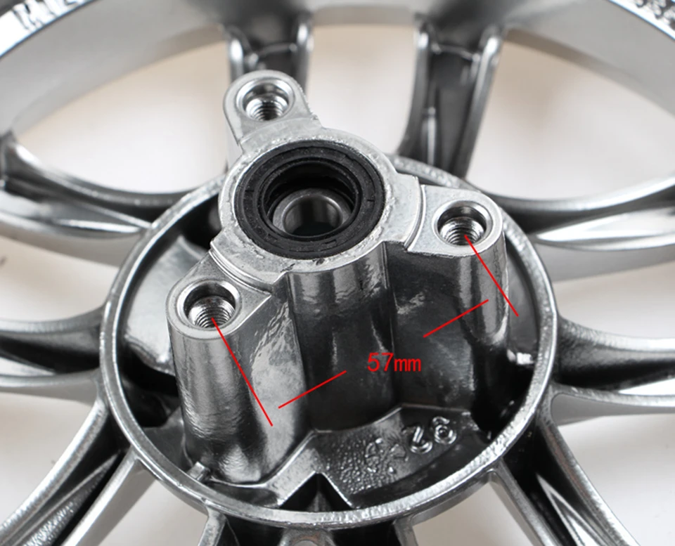 Универсальный 10*2,15 алюминиевый сплав Мотоцикл модифицированные задние колеса передние колеса диски для одного дискового тормоза