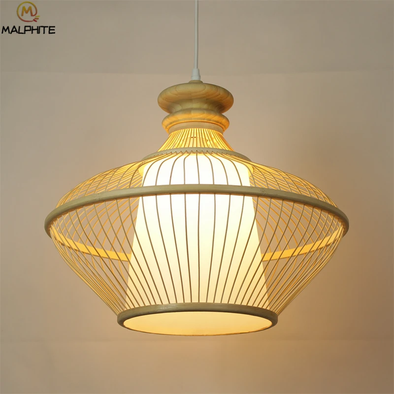 

New Chinese Bamboo Art Pendant Lamp Retro Restaurant Caf Lighting Decor Pendant Lights Japanese Antique Home Hanging Fixtures