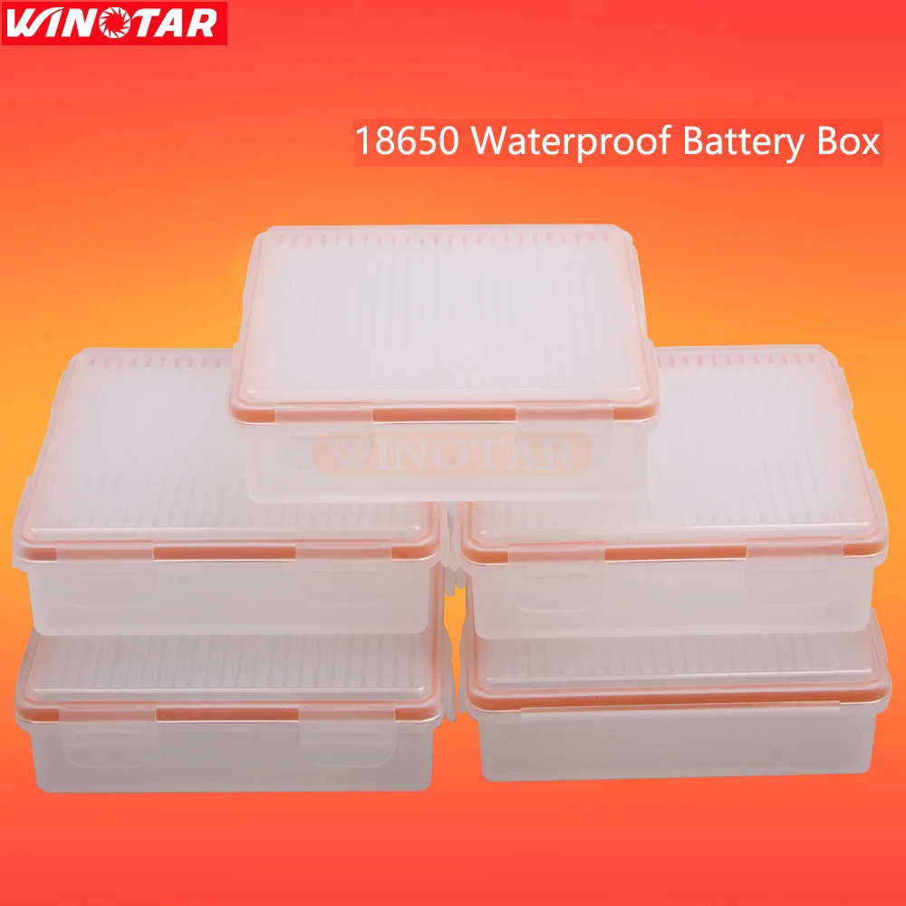 

2PCS Waterproof 4 Cell 18650 or 8 Cell CR123A Transparent Battery Storage Case Battery Box,free tracking numbe
