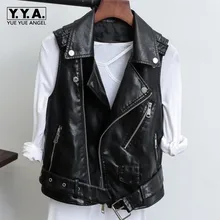 Корейская байкерская куртка Ретро Стильные модели с ремнем Casaco Feminino жилет для женщин куртки на молнии Jaqueta De Couro Модные жилеты для отдыха