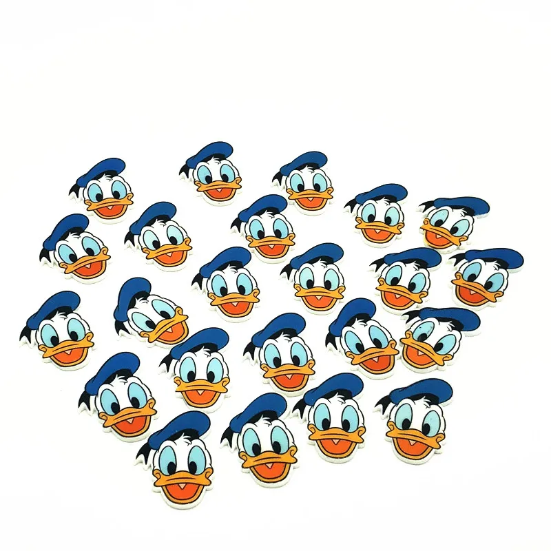 20pcs/Lot Cute Cartoon Daisy Donald Duck Cabochons Flat Back Resin For DIY Phone Case Decoration Charms Free Shipping Kids Gift