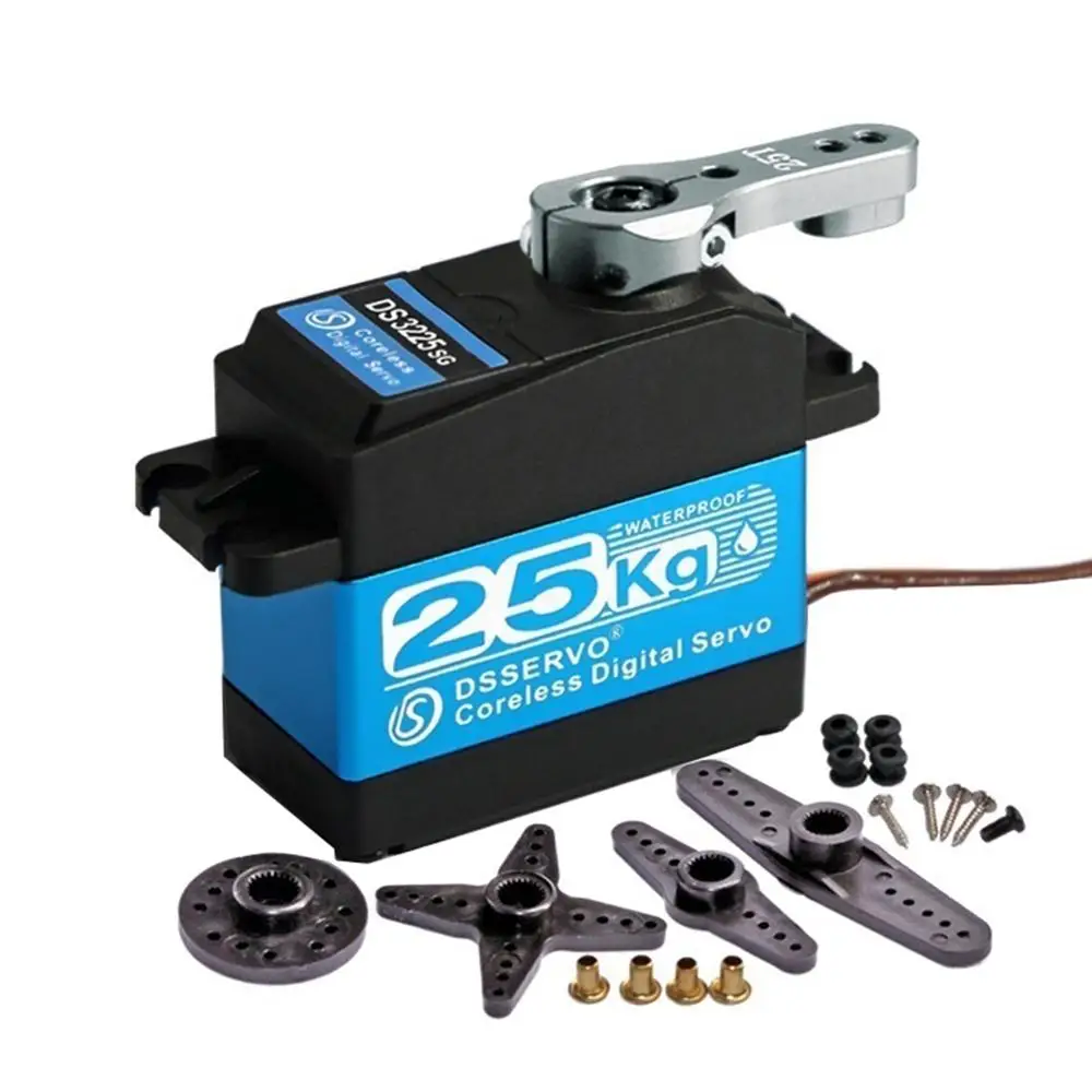 Servo à Prova Água de Aço Inoxidável de Alta Digital para 1 Graus Velocidade Gear Coreless 25 kg Servo – 8 1 10 Escala rc Carros 180 270 Ds3225 d’