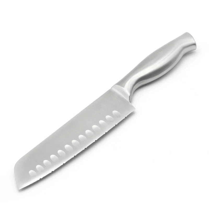 Quality full stainless steel kitchen knife frozen meat cutter with teeth sashayed knife Quality full stainless steel kitchen knife frozen meat cutter with teeth sashayed knife