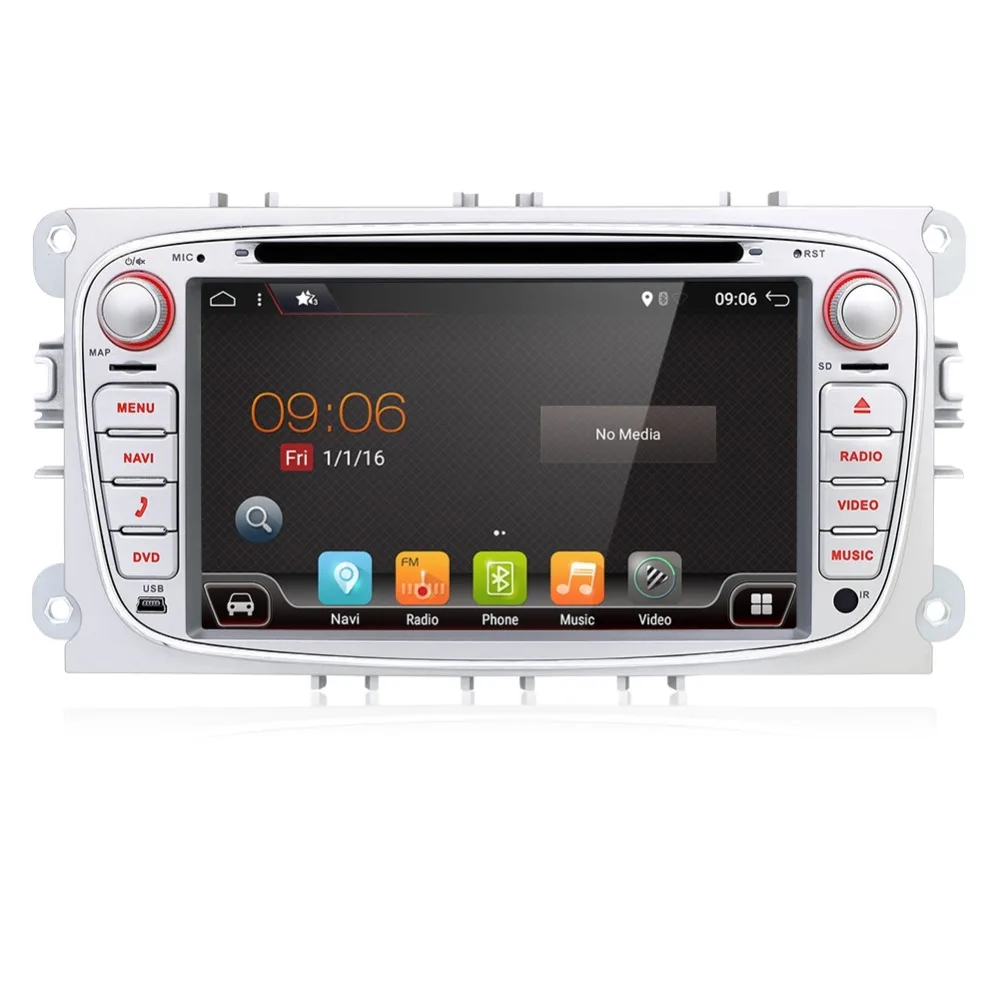 Excellent 2G RAM 32G ROM Quad core android 7.1 car dvd for Ford focus Mondeo S-max smax Kuga c-max gps radio video wifi multimedia player 1