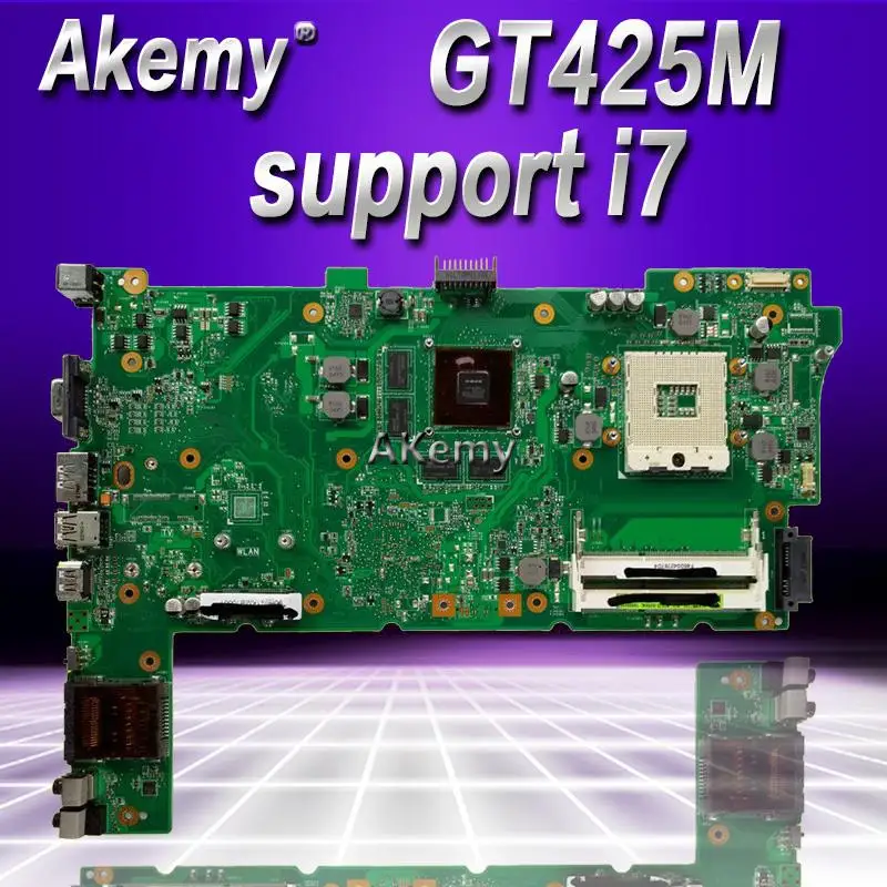 

Akemy N73JF Laptop motherboard for ASUS N73JQ N73JF N73JG N73J N73 Test original mainboard GT425M support i7