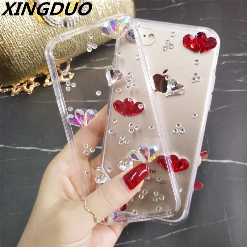 

XINGDUO case Fashion Bling Crystal Rhinestone Soft Clear Case Cover Transparent Soft shell For Huawei P30 P20 PRO/ Mate 20 pro