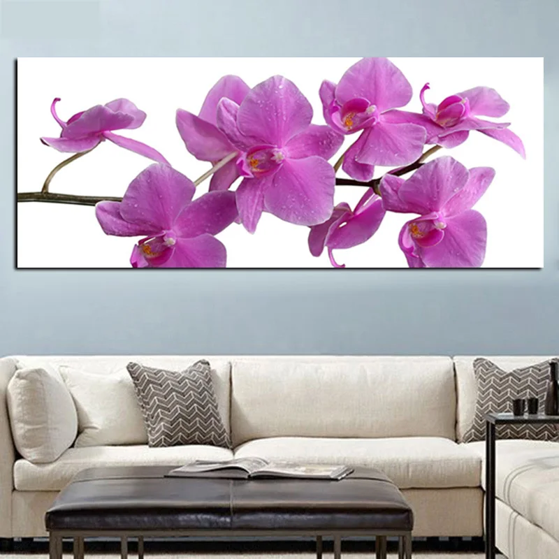 Digital Print Moder 3D Pink Orchid Flower Painting on Canvas Wall Picture Art Poster Sofa Home Cuadros Decor Dropship Unframed (4)
