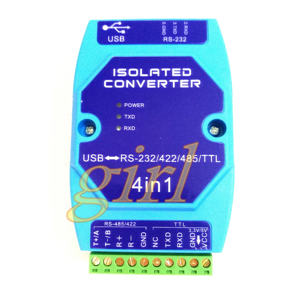 Оптический изоляционный USB к rs485 422 232 интерфейс промышленный класс защита от