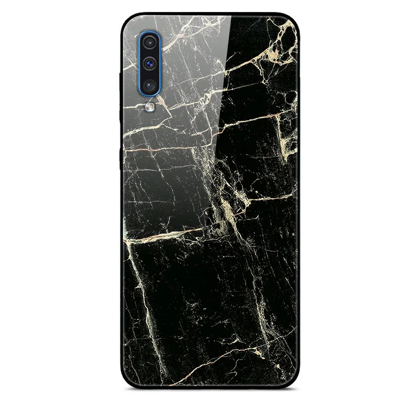 Стеклянный чехол для телефона samsung A50, Твердый чехол на заднюю панель для samsung Galaxy A50, чехол из закаленного стекла J7 a505 A30S A50S - Цвет: 22