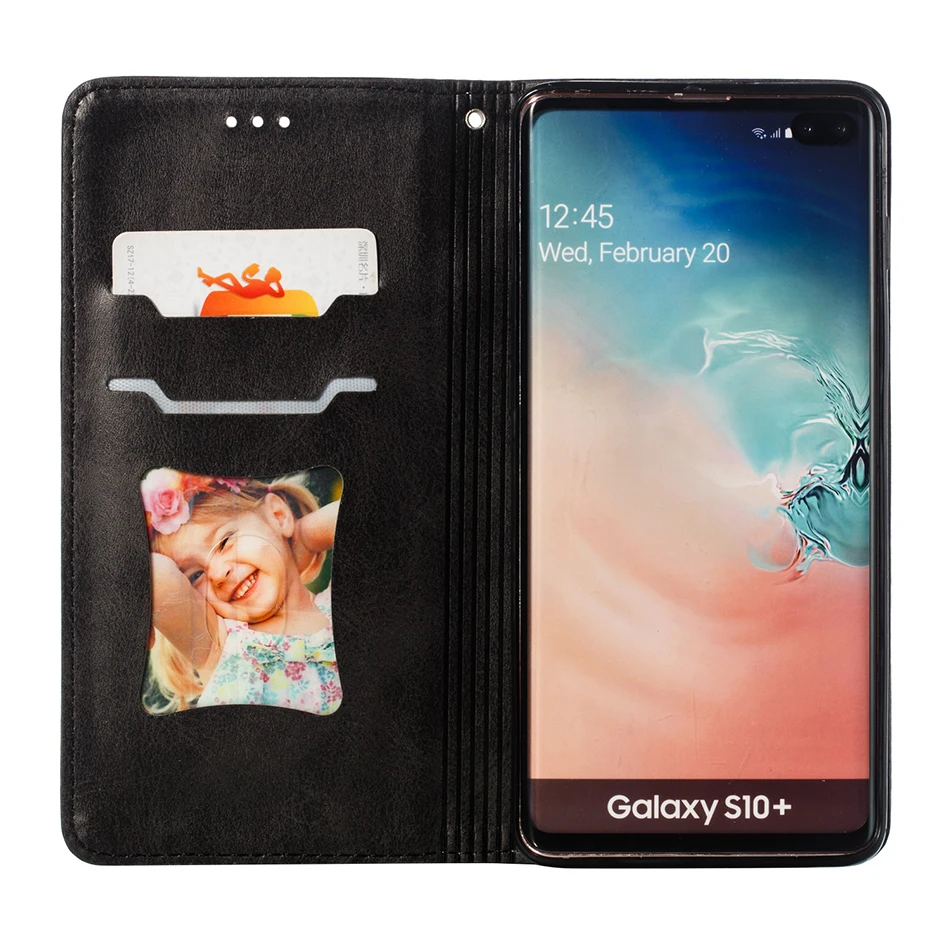 Чехол для Samsung Galaxy J6 2018 кожаный чехол кошелек с магнитной застежкой S10 Plus S10e J4 Prime J3