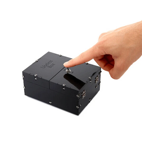 

Hot Useless Box Fun Toy Gags & Practical Jokes Leave Me Alone Box Free Shipping Black DIY & Finished Kit Available