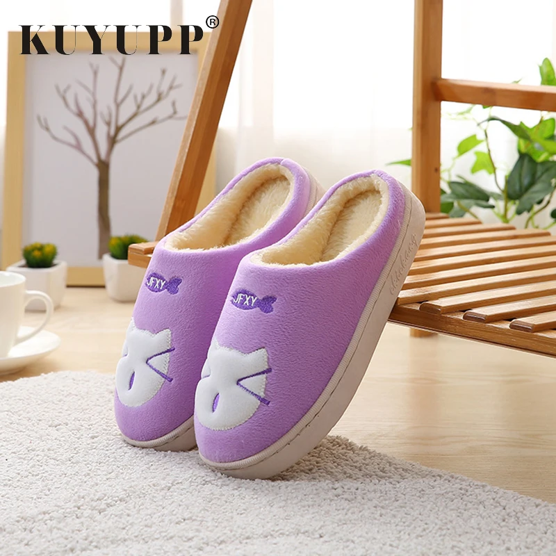 

Comfort Non-slip Autumn Winter Women Slippers Home Female Floor Women Shoes Cotton Ladies Indoor Plush Slippers Shoes 2018 KVT46