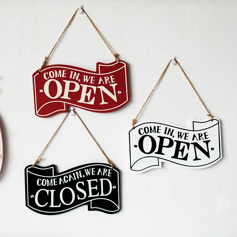1 шт. деревянный подвесной открытый и закрытый налет ретро деревенский магазин