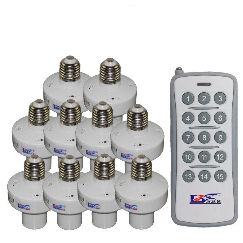 1/2/3/4*E27 Wireless Remote Control Light Lamp base oN/off Switch Socket Holder rc smart device 110 - 32697290382