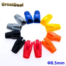 50/100x Colorful Cat6a Cat7 RJ45 Plug Ethernet Network Cable Strain Relief Boots RJ45 Plugs Socket Boot Cap RJ45 Connector