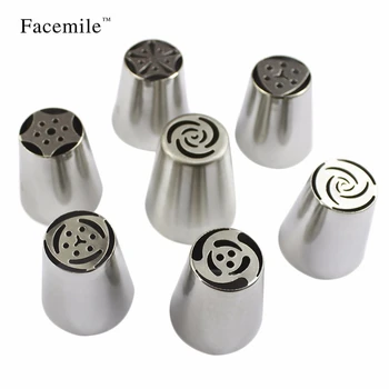 

7Pcs/set Russian Tulip Icing Piping Nozzles 3D Printer Nozzle DIY Cake Decoration Tips Biscuits Sugarcraft Pastry Baking Tool