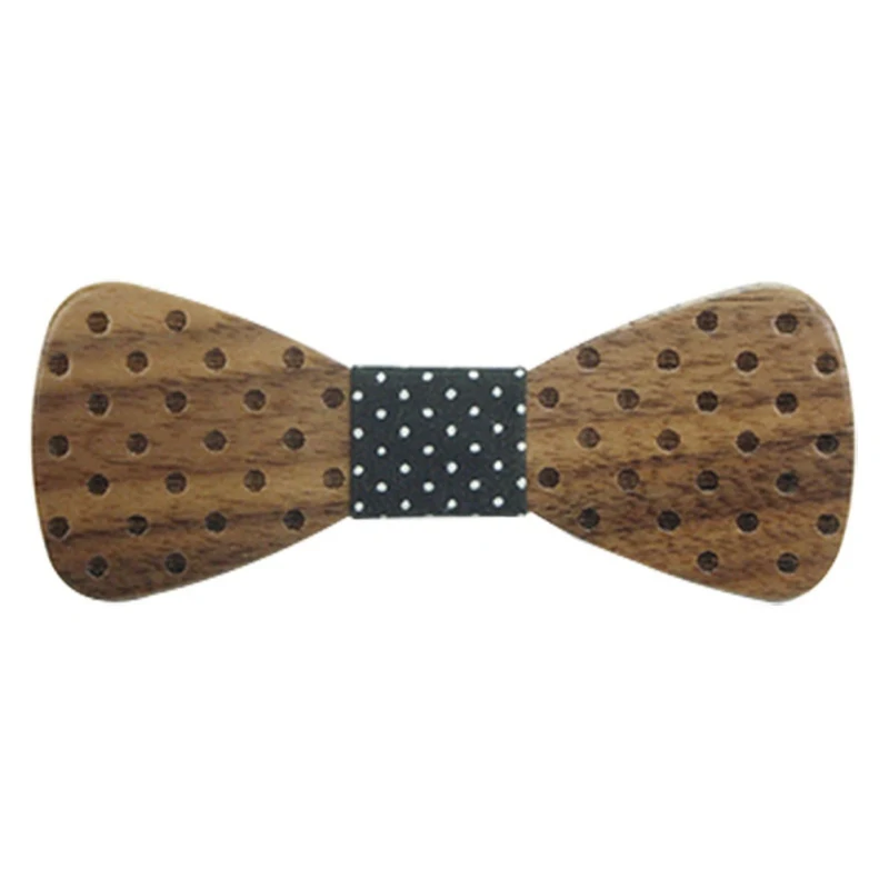 ROPALIA/деревянный галстук-бабочка для маленьких мальчиков, галстуки для детей, одежда, аксессуары, Одноцветный с бантом, в горошек, детская деревянная бабочка - Цвет: 2