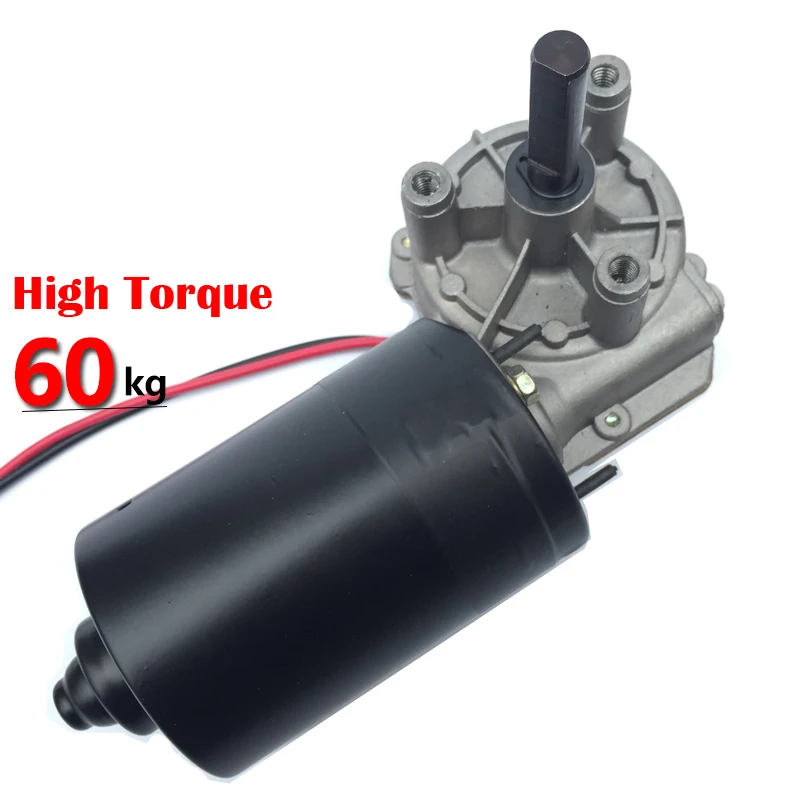 DC 12 V 60 W 10 RPM 5 N.M пластиковая Червячная Шестерня и шестерня для гаражных дверей Мотор-редуктор отрицательное и положительное Вращение с самоблокирующимся