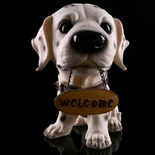 Добро пожаловать Дверь для собаки оформление входа орнамент смола щенок с доской стол Декор игрушка подарок на день рождения домашний магазин Бар украшения