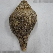 Песня voge gem S0250 Тибет Буддизм ручная Вырезать shell рог Будды Гуань Инь Гуань Инь Раковины рог