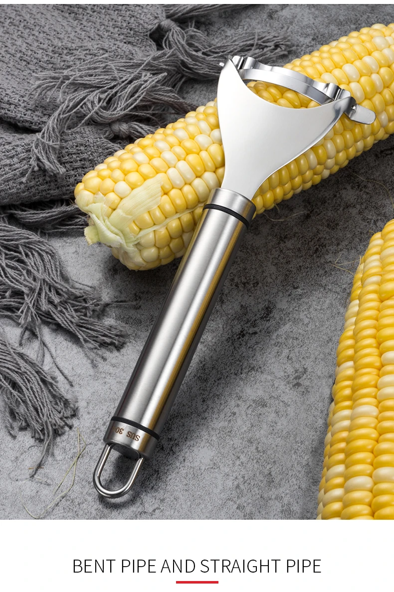 1pc Corn Threshing Peeler Stripper Corns Cob Remover Cutter Stainless Steel Peeler Vegetable Peeler Corn Planer