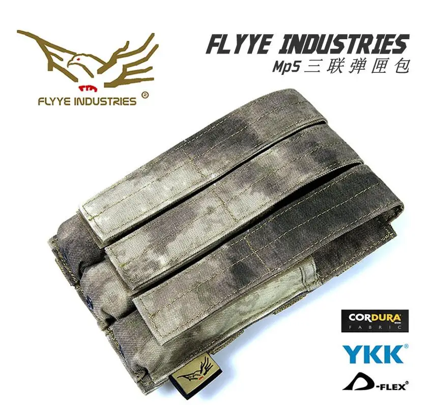 Black FY-PH-M010-BK Details about   FLYYE Molle Triple MP5 Mag Pouch 