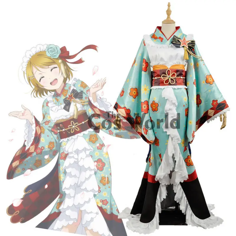 Love Live School Idol Project Koizumi Hanayo цветочные топы кимоно юката платье униформа наряд аниме