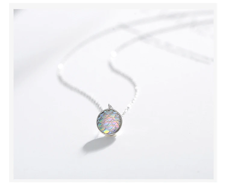 925 sterling silver Mermaid heart pendant necklace 04_03