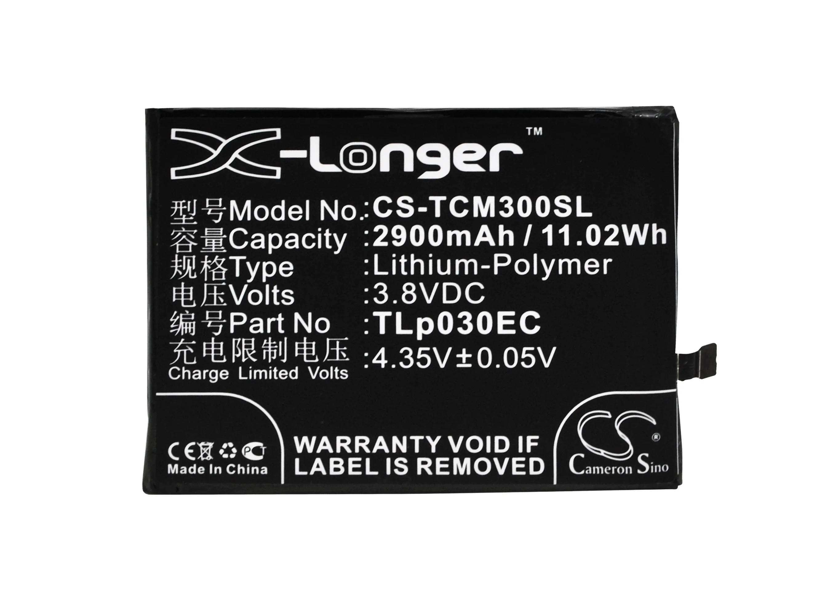 Аккумулятор Cameron Sino 2900mAh TLp030EC для TCL 3 S M3G|cameron sino|battery forcameron sino battery |