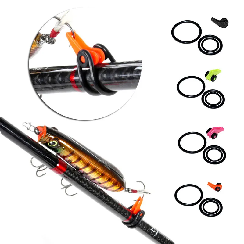 

1 Set Hook Secure Keepers Holders Lures Jig Hooks Safe Keeping For Fishing Rod