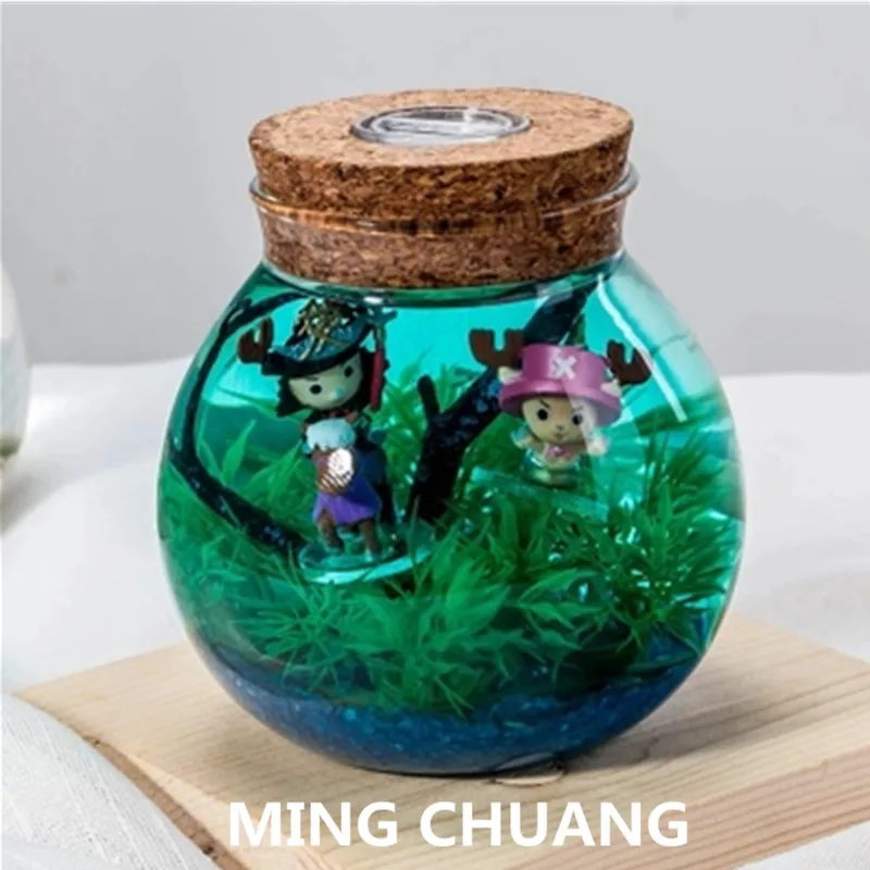 

ONE PIECE Tony Tony Chopper Luffy With LED Light Wishing Bottle Christmas present Valentines Gift Action Figure Toy BOX D751