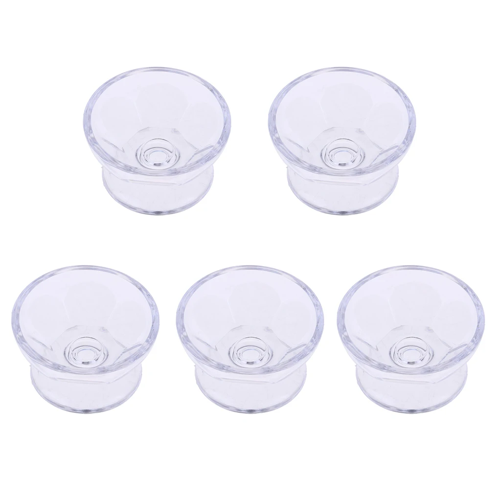 1/6 Dollhouse Miniature Tableware Ice Cream Cup Foods Fruits Glass End Table Decor 5 Pieces Set