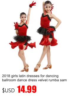 Платья для латинских танцев для девочек, бальное платье для танцев, бархатная детская юбка для танго для самбы, ча-ча, танго, стандартная Сальса